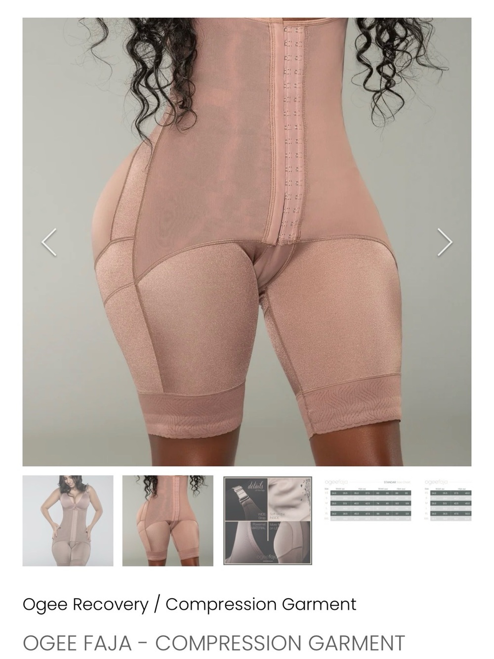 Blush High-Waist Compression Faja with Thigh Panels